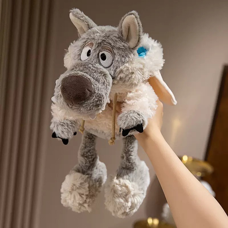 plush wolf dog toy