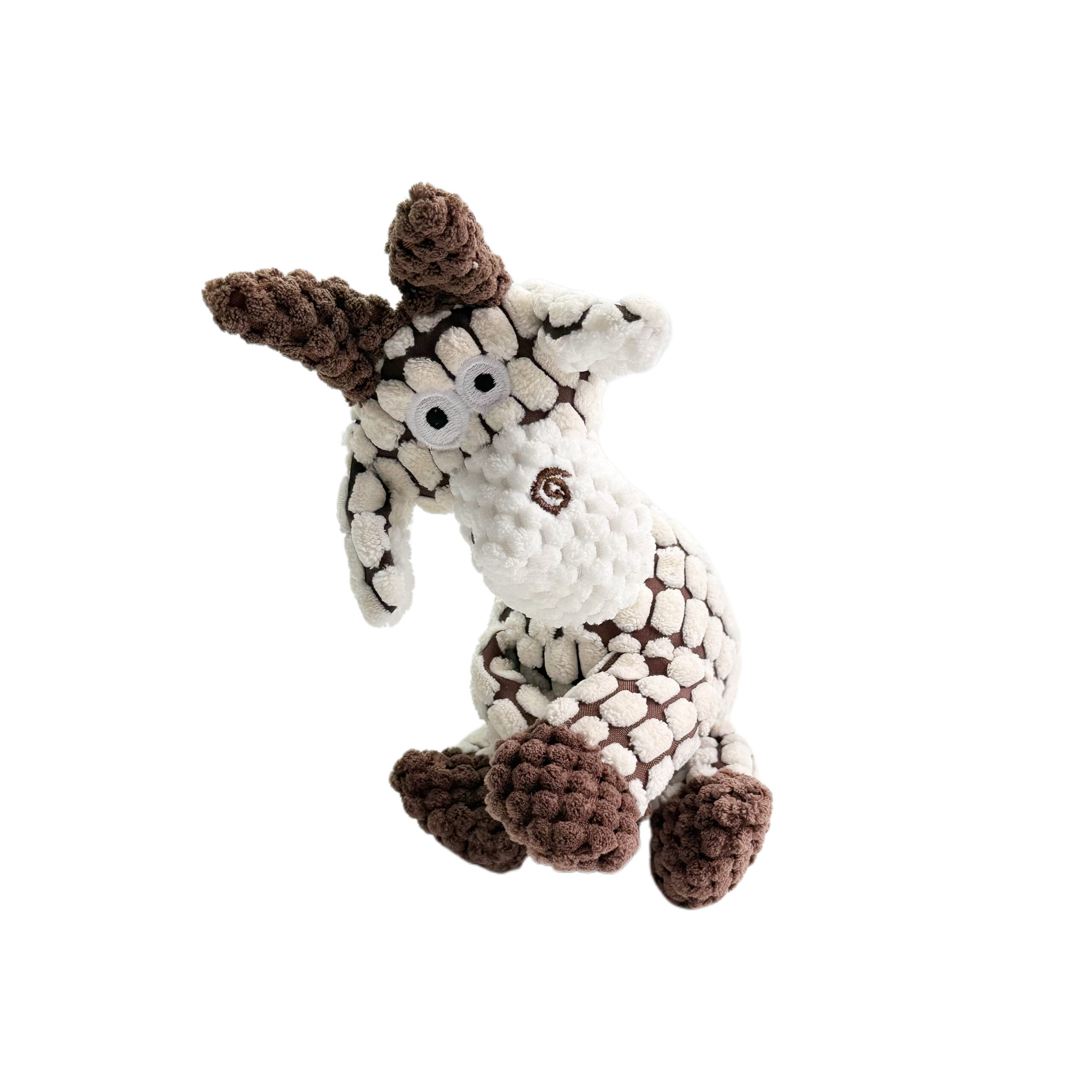 Extra-large squeaky goat plush dog toy